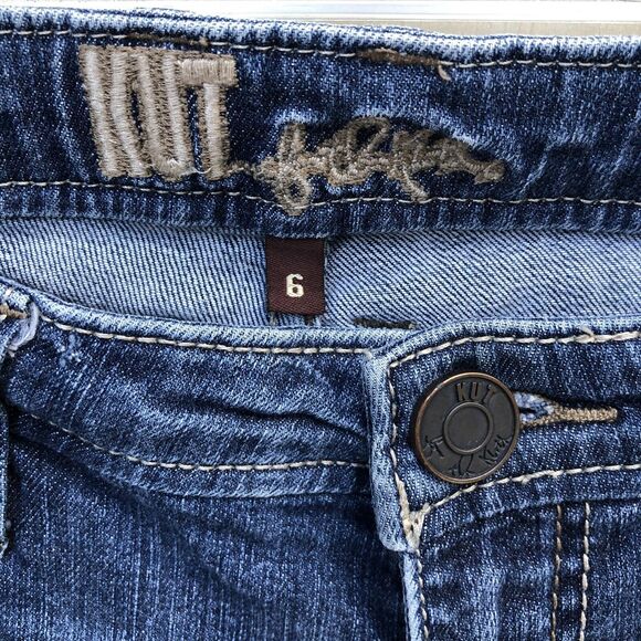 Kut from the Kloth Women's Jeans Blue 6 Denim Katy Boyfriend Slim Cropped Pants - Picture 2 of 9